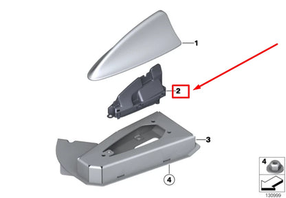 NEW BMW 5 E60 ROOF ANTENNA 65206957345 6957345 ORIGINAL