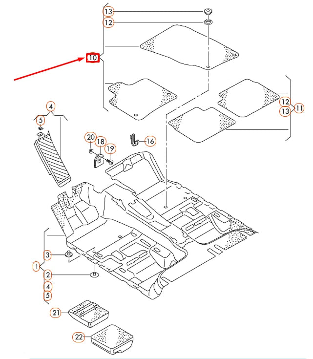 NEW AUDI A6 C7 FRONT FLOOR MAT SET LHD 4G1863691AQA5