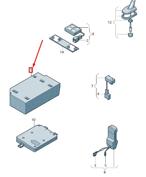 NEW VOLKSWAGEN CADDY 2K MK1 INTERFACE BOX BRACKET 2K0919733A
