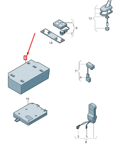 NEW VOLKSWAGEN CADDY 2K MK1 INTERFACE BOX BRACKET 2K0919733A