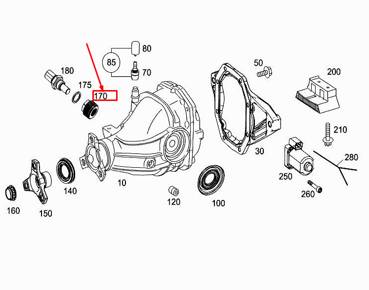 new mercedes-benz e w213 rear axle diferential thread insert a0059907451
