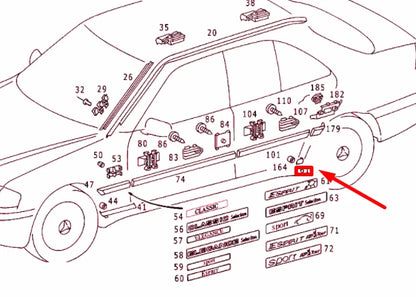 NEW MERCEDES-BENZ C W202 REAR FENDER FRONT RIGHT LEDGE A2026902262 ORIGINAL