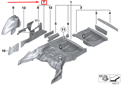new bmw 5 f10 rear right wheel well extension 41007261524 7261524 original