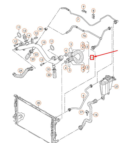 NEW AUDI Q5 8R RADIATOR COOLANT UPPER HOSE 8R0121101C