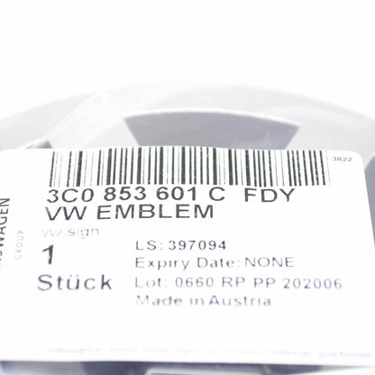 NEW VW TOUAREG 7L FRONT BUMPER GRILL EMBLEM BADGE 5.1" 3C0853601CFDY ORIGINAL