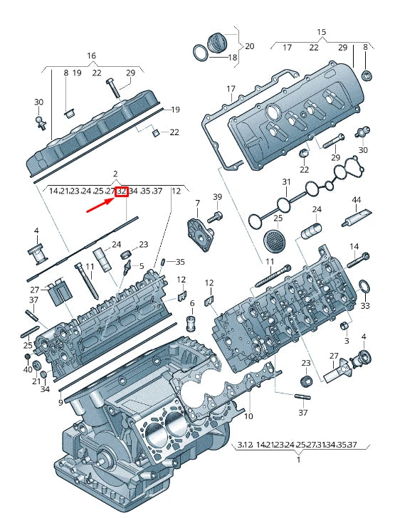 NEW VW TOUAREG 7P SPARK PLUG TUBE SEAL 079103650C ORIGINAL