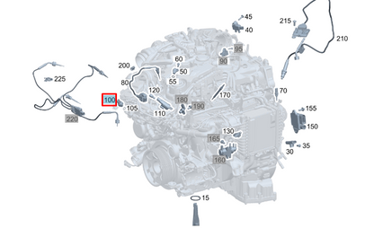 NEW MERCEDES-BENZ A W177 FUEL RAIL PRESSURE SENSOR A0009053007 ORIGINAL
