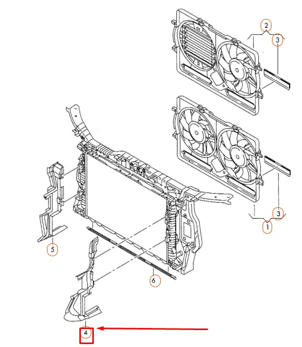 NEW AUDI A5 8T LEFT RADIATOR AIR GUIDE 8F0121283 ORIGINAL