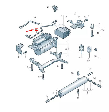 NEW VW TOUAREG 7P MK2 AIR LINE 7P0616703