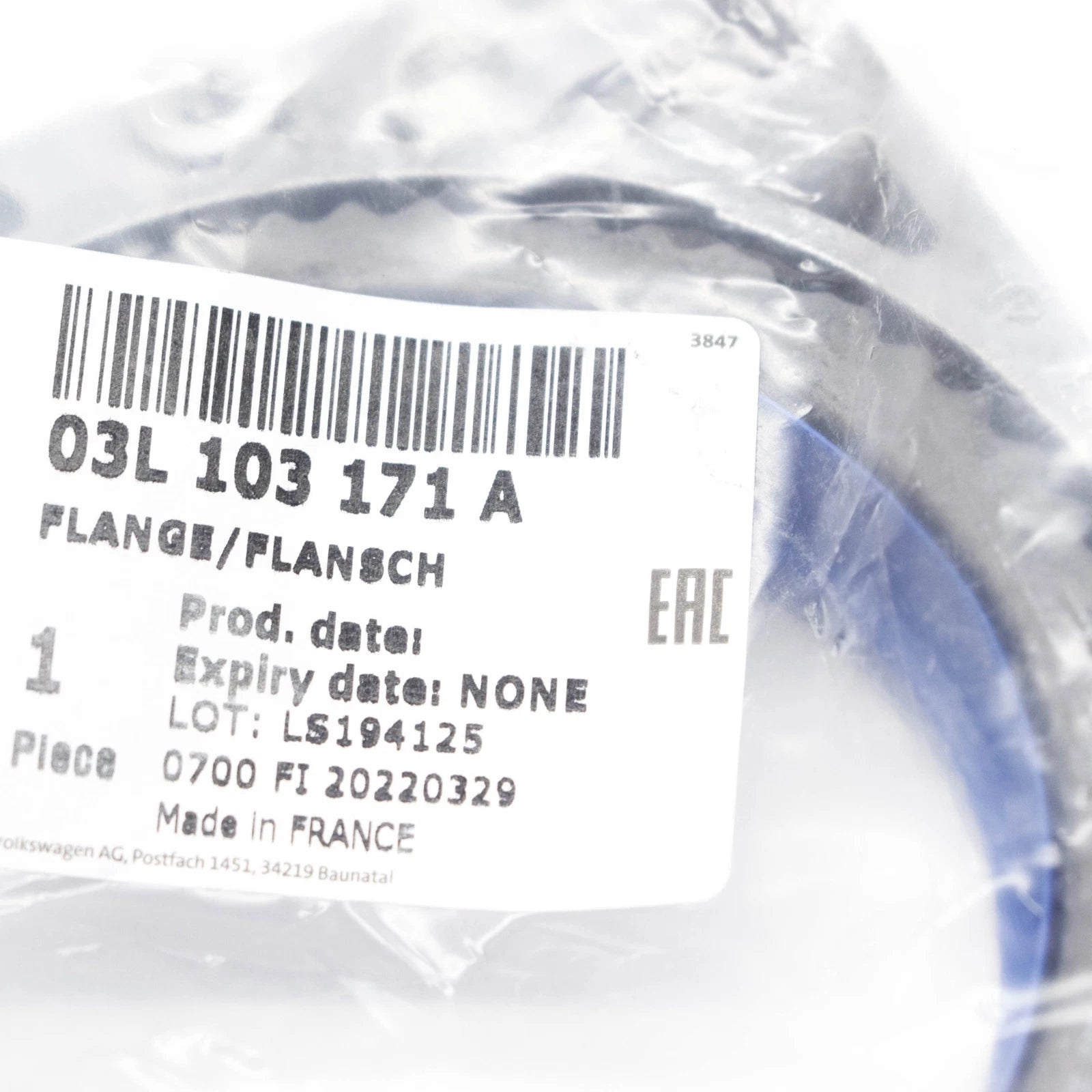 NEW AUDI A1 8X REAR CRANKSHAFT SEAL 03L103171A