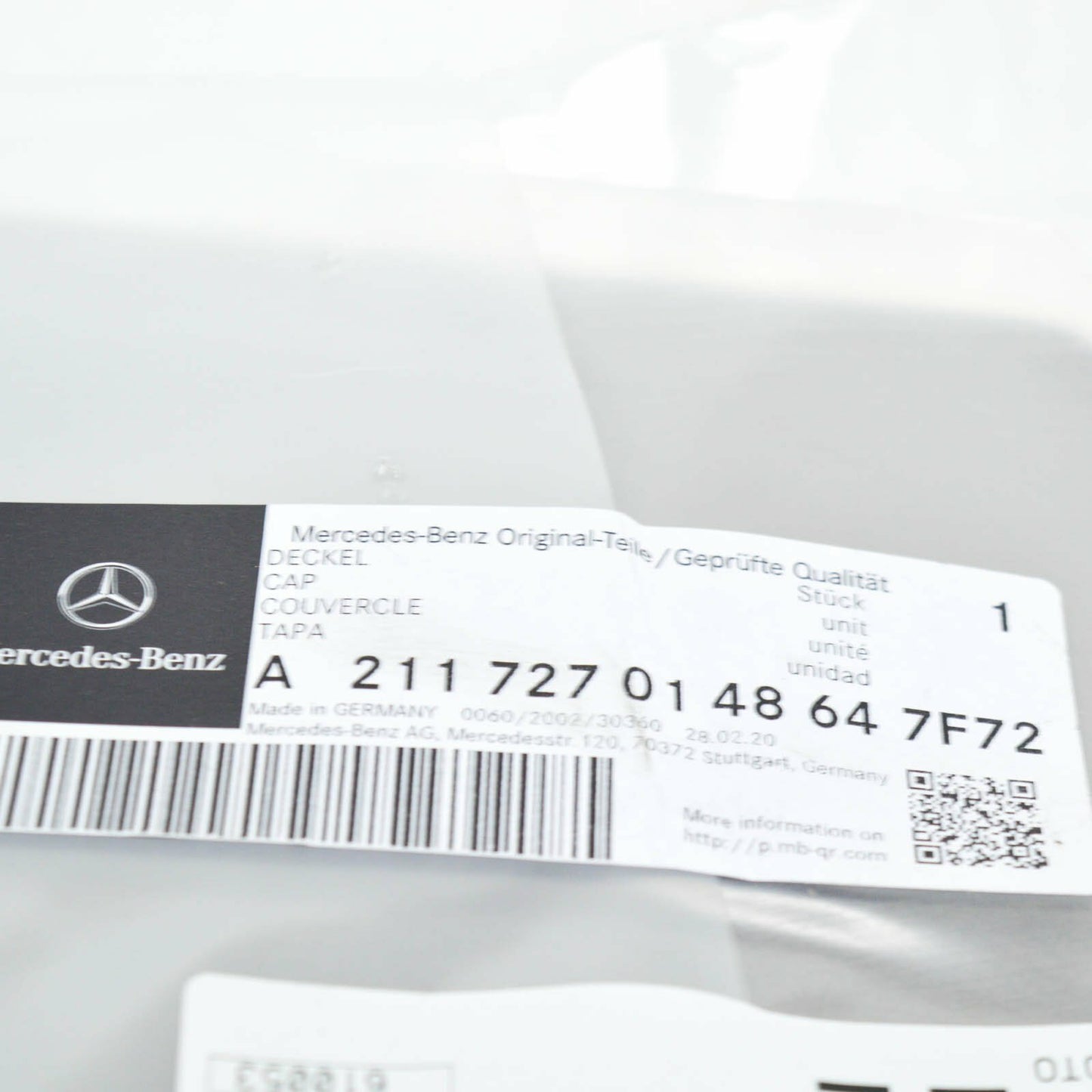 NEW MERCEDES-BENZ E W211 FRONT LEFT DOOR CAP A2117270148647F ORIGINAL