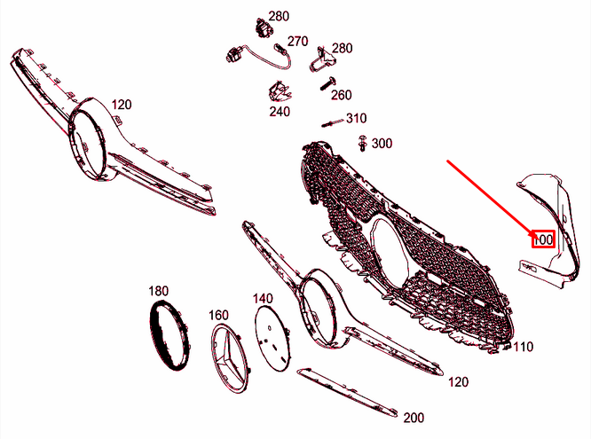 NEW MERCEDES-BENZ CLS C257 LEFT AIR DUCT SEGMENT A2578853902 ORIGINAL