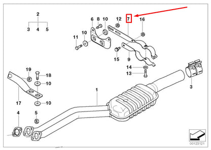 NEW BMW 5 E39 EXHAUST SUPPORT 1437655 18201437655 ORIGINAL