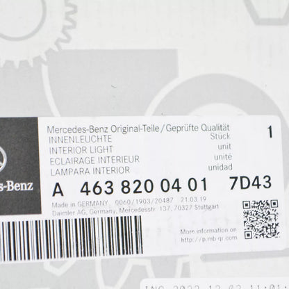 NEW MERCEDES-BENZ G W463 FRONT ROOF INTERIOR LIGHT A46382004017D43 ORIGINAL