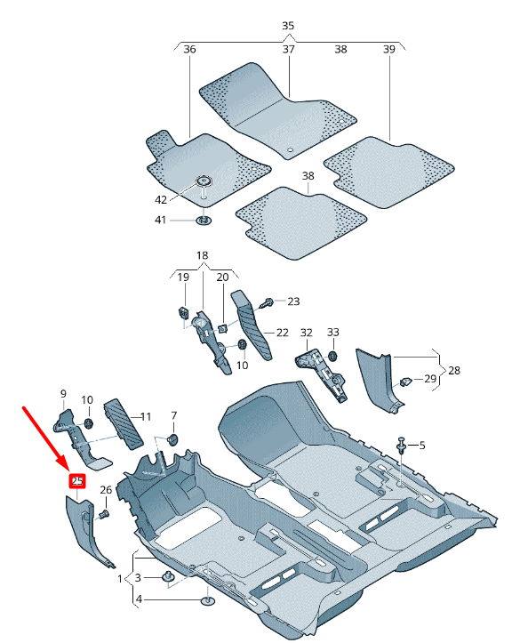NEW VOLKSWAGEN T-ROC A11 A-PILLAR TRIM LHD 2GA863483A82V ORIGINAL