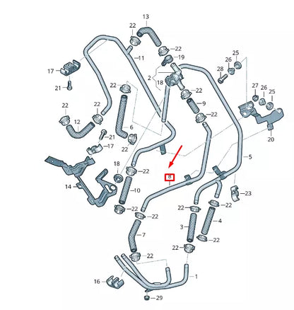 NEW VW TOUAREG 7P MK2 COOLANT HOSE PIPE 7P0819926C