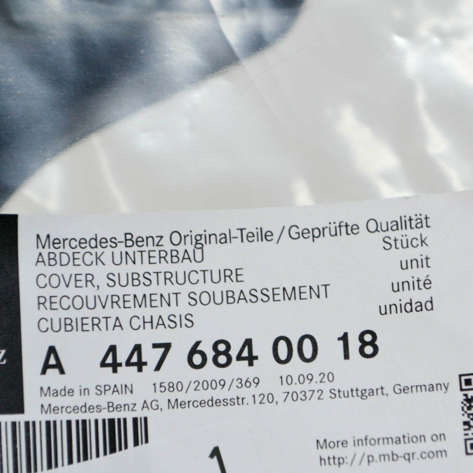 NEW MB VITO TOURER W447 LEFT BOTTOM SUBSTRUCTURE COVER A4476840018 ORIGINAL