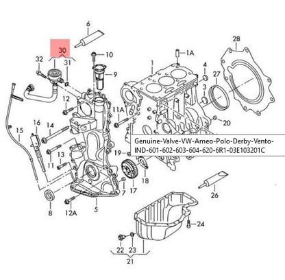 NEW VOLKSWAGEN POLO 6R TIMING CASE VALVE 1.2 PETROL 03E103201C ORIGINAL