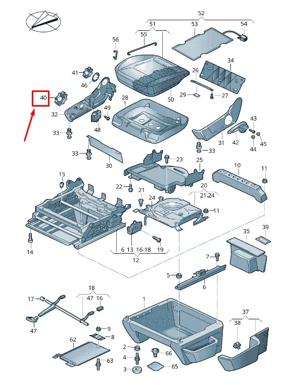 NEW AUDI A1 8X FRONT LEFT SEAT SETTING KNOB 1J0881671G30T ORIGINAL