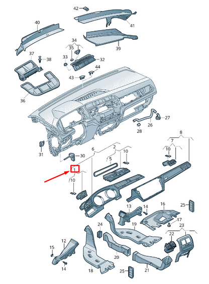 NEW VW TOURAN 5T LEFT DASHBOARD AIR VENT RHD 5TC819703ICX ORIGINAL