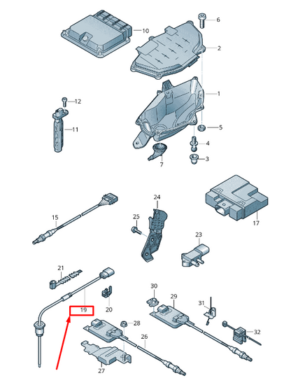 new audi q5 8r exhaust gas temperature sensor 4g0906088q original