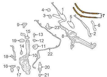 NEW MB GLK X204 FRONT WINDSHIELD WIPER BLADES SET LHD A2048203800 ORIGINAL