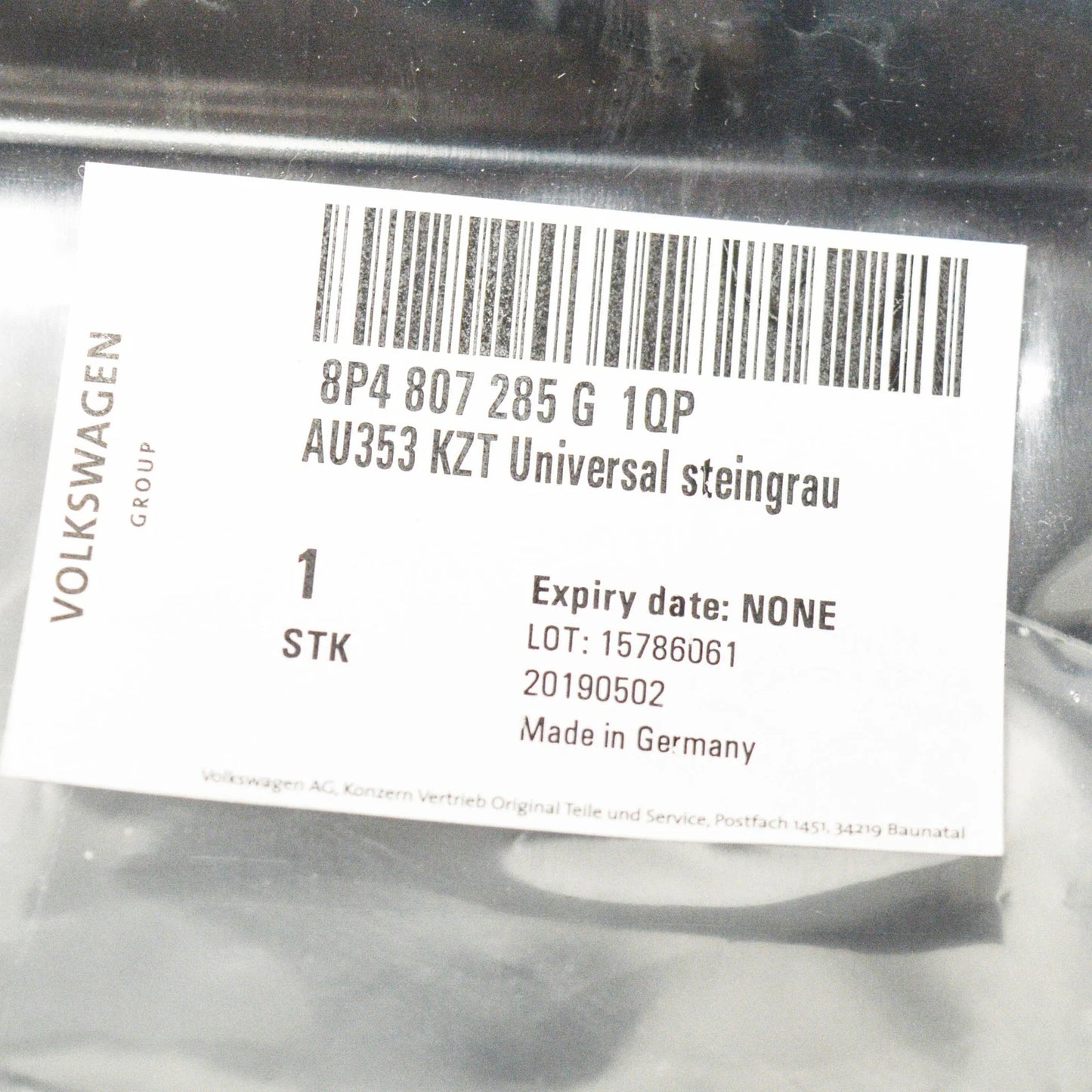 NEW AUDI A3 8P FRONT BUMPER NUMBER PLATE BACKING 8P4807285G1QP