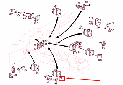 NEW MERCEDES-BENZ G W461 BLOWER SWITCH A0018202410 ORIGINAL