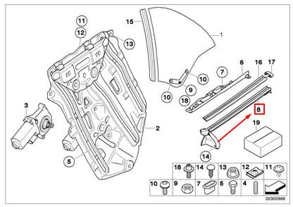 NEW BMW 3 CABRIO E46 REAR RIGHT OUTER WEATHERSTRIP 51367026388 7026388 ORIGINAL