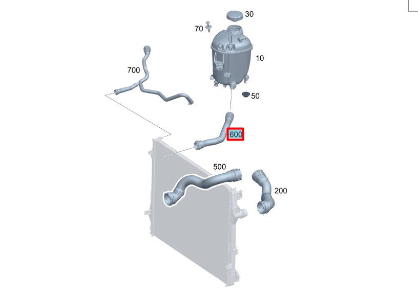 NEW MERCEDES-BENZ S W223 COOLANT HOSE PIPE A2235011301 ORIGINAL