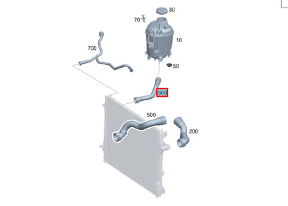 NEW MERCEDES-BENZ S W223 COOLANT HOSE PIPE A2235011301 ORIGINAL