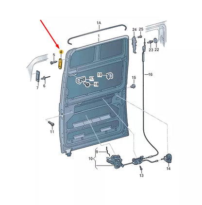 NEW VW TRANSPORTER VI T6 SLIDING DOOR GUIDE PIECE 7E3843452