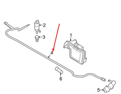 NEW BMW 5 F10 HEADLIGHT CLEANING SYSTEM HOSE LINE 61677182525 ORIGINAL
