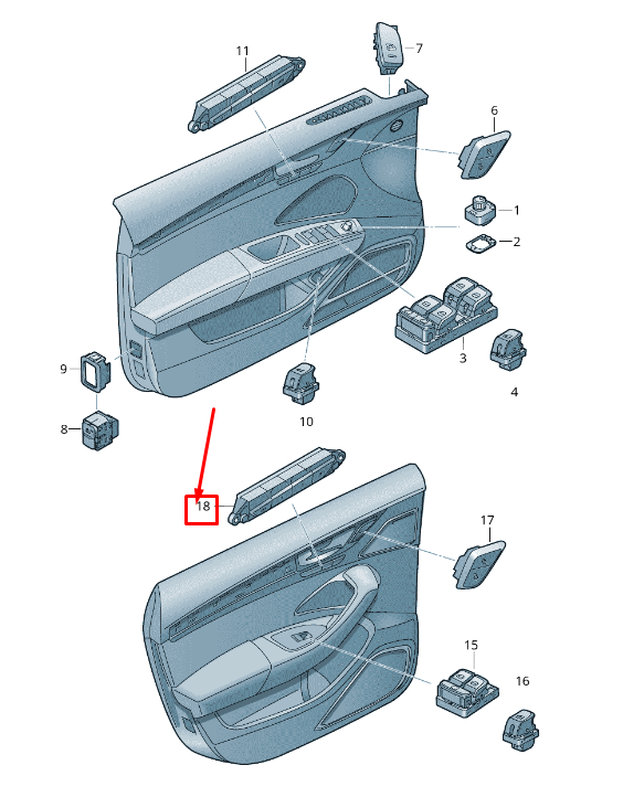 new audi a8 4h front right seat memory switch 4h0959770e original