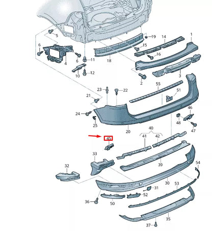 NEW VW TOUAREG 7P MK2 REAR BUMPER LEFT ADAPTER 7P6802397A