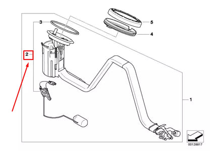 NEW BMW 5 E60 RIGHT FUEL TANK SENDING UNIT 6765824 16146765824 ORIGINAL