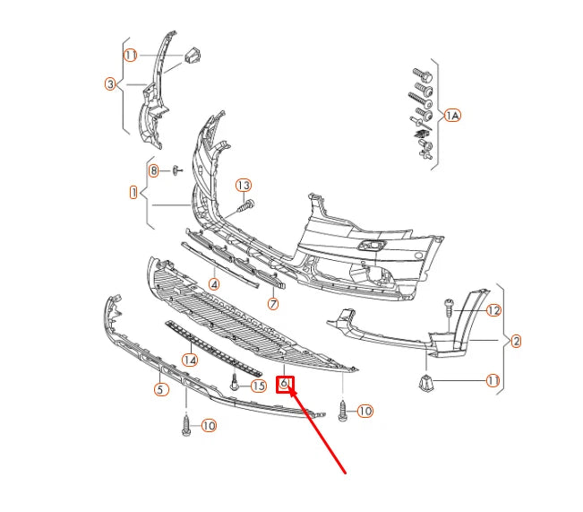 NEW AUDI A6 ALLROAD QUATTRO C7 FRONT BUMPER CLOSING ELEMENT 4G0807611G ORIGINAL