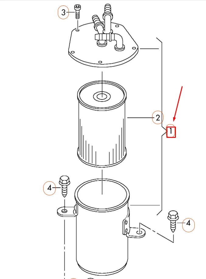 NEW VOLKSWAGEN TOUAREG 7P FUEL FILTER 7P6127401 ORIGINAL