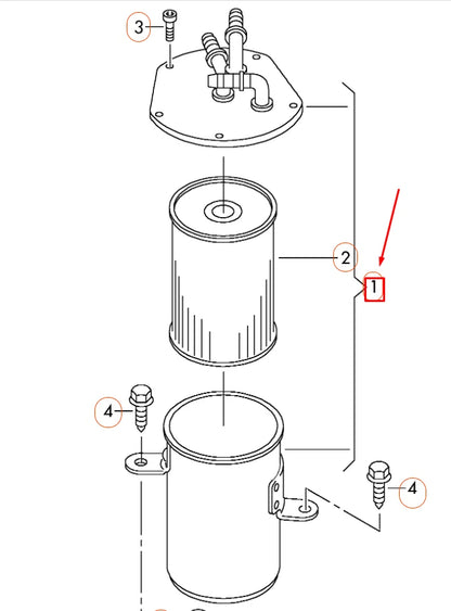 NEW VOLKSWAGEN TOUAREG 7P FUEL FILTER 7P6127401 ORIGINAL