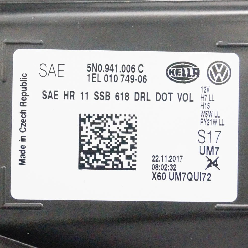 NEW VW TIGUAN MK1 FRONT RIGHT HEADLLIGHT 5N0941006C 2015 LHD ORIGINAL