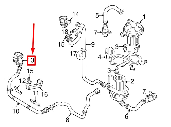 NEW AUDI A8 D3 4E RIGHT EGR VALVE 07C131101K ORIGINAL
