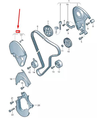 NEW VOLKSWAGEN CRAFTER 2F MK1 TIMING BELT PROTECTION COVER 076109107
