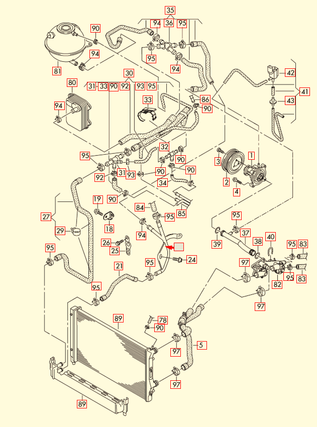 NEW AUDI A1 8X1 COOLANT PIPE HOSE 1K0121070CD ORIGINAL