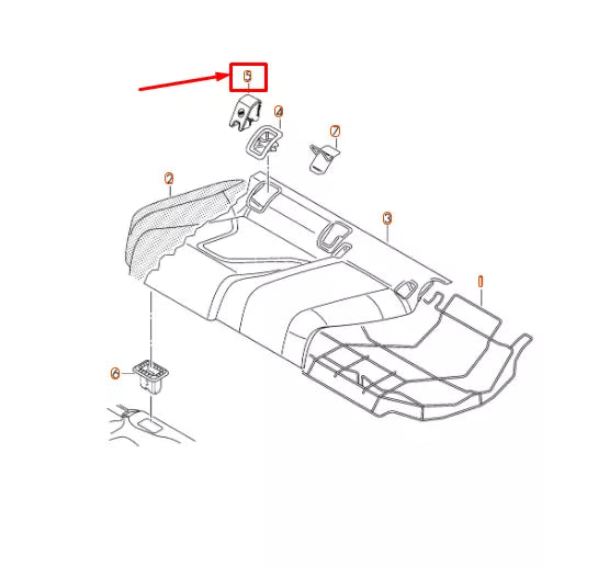 NEW AUDI A4 B8 REAR CHILD SEAT ISOFIX COVER TRIM 8T0887187DT4 ORIGINAL