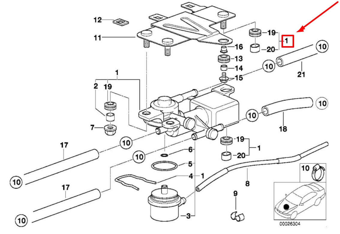 NEW BMW 3 E46 DIRECTIONAL CONTROL VALVE 1438795 13311438795 ORIGINAL
