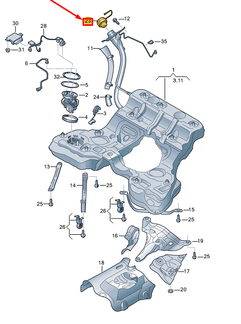 new audi a8 d5 fuel tank cap 5wa201550al original