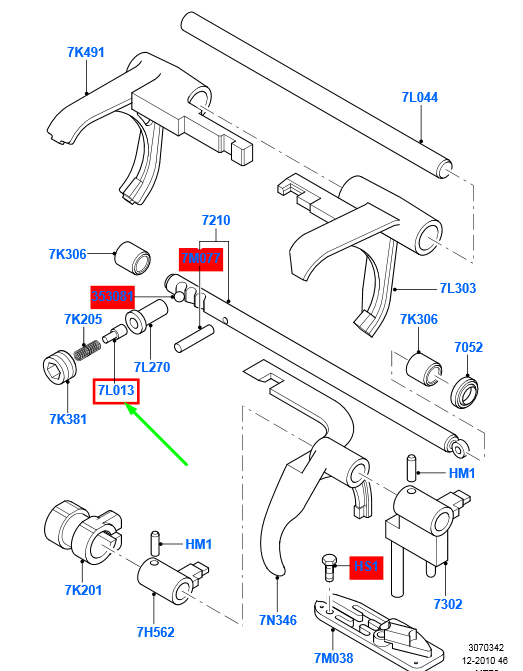 new ford ranger t6 mk1 manual transaxle selector lever plug 1713948 original