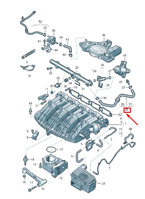 NEW AUDI A4 AVANT B8 FUEL LINE 06K133986K