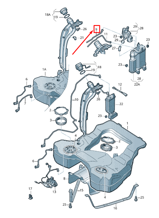 new vw cc 35 fuel system vacuum pipe 3c0201983a original