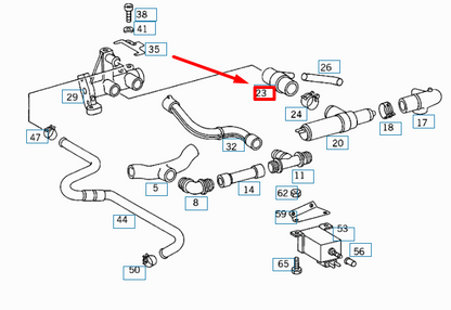 NEW MERCEDES-BENZ SL R129 IDLE CONTROL VALVE HOSE A1190941882 ORIGINAL